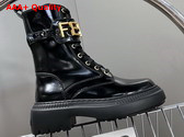 Fendigraphy Biker Boots in Black Leather Replica