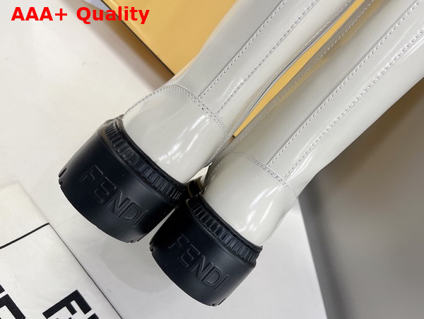 Fendigraphy Boots in White Leather Replica