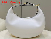 Fendigraphy Medium Leather Bag in White Leather Replica