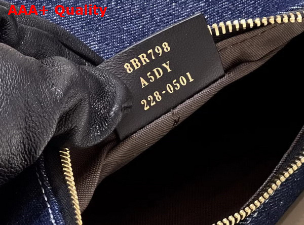 Fendigraphy Small Hobo Bag in Blue Denim Replica