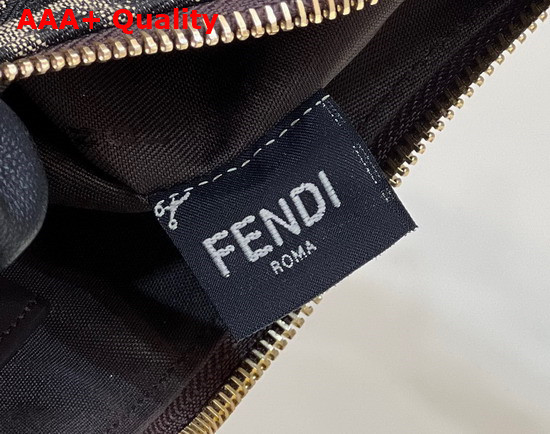 Fendigraphy Small Hobo Bag in Brown Canvas Replica