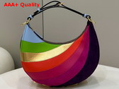 Fendigraphy Small Leather Bag with Multicolor Inlay Replica