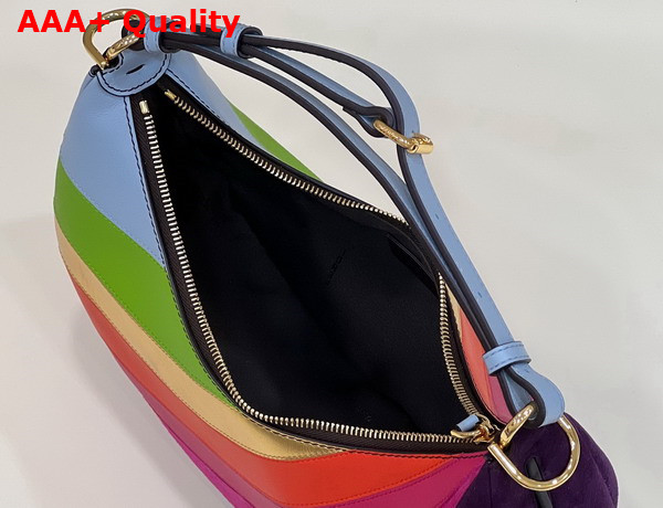 Fendigraphy Small Leather Bag with Multicolor Inlay Replica