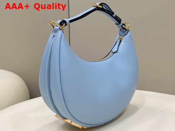Fendigraphy Small Light Blue Leather Bag Replica