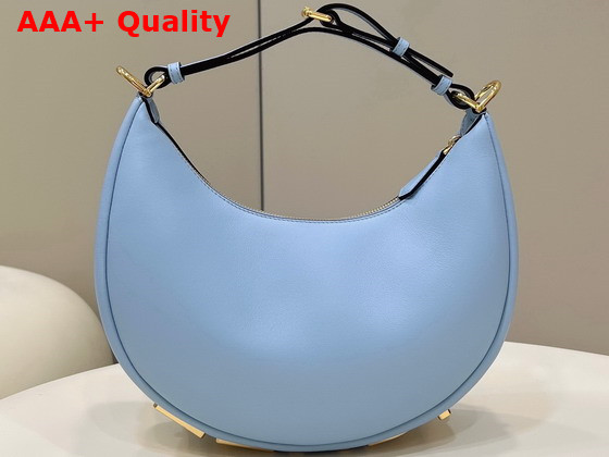 Fendigraphy Small Light Blue Leather Bag Replica