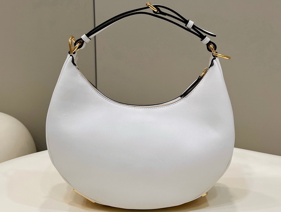 Fendigraphy Small White Leather Bag Replica