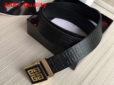 Givenchy 4G Buckle Belt in Black 4G Embossed Leather Replica