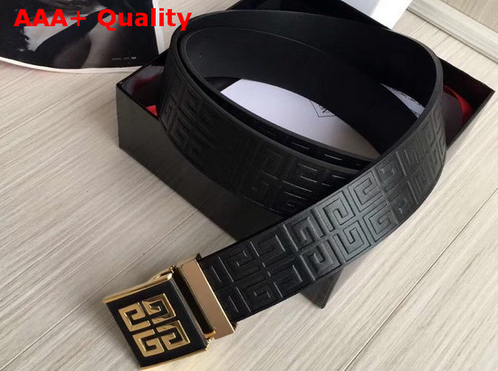 Givenchy 4G Buckle Belt in Black 4G Embossed Leather Replica