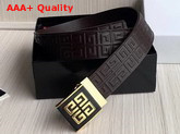 Givenchy 4G Buckle Belt in Chocolate Color Embossed Leather Replica