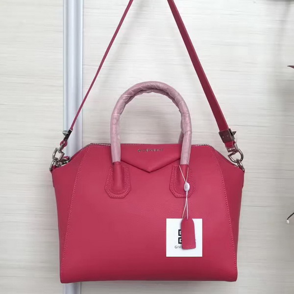 Givenchy Big Antigona Bag in Fuchsia Goatskin Silver Hardware For Sale