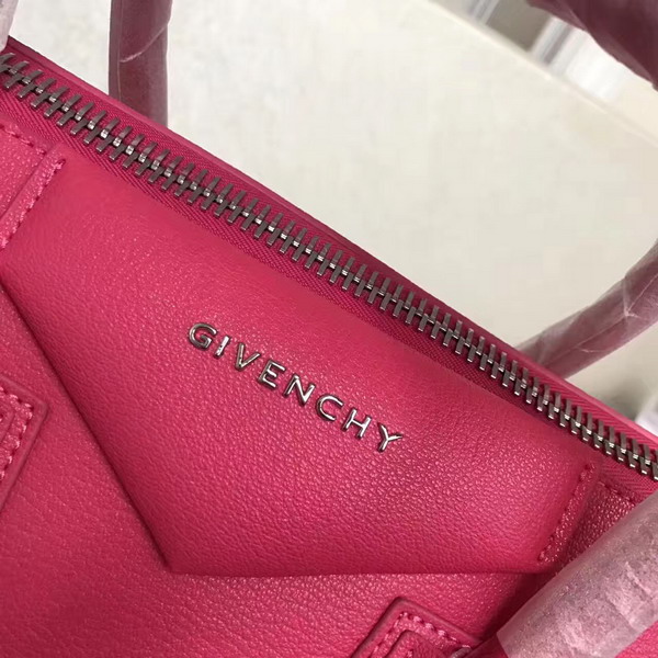 Givenchy Big Antigona Bag in Fuchsia Goatskin Silver Hardware For Sale