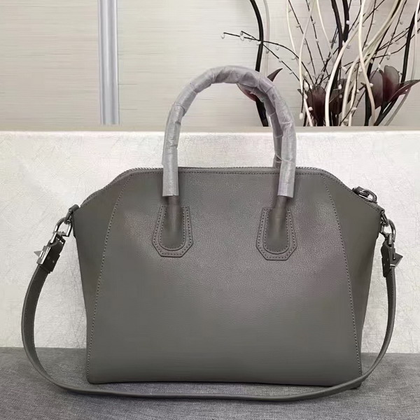 Givenchy Big Antigona Bag in Grey Goatskin Silver Hardware For Sale