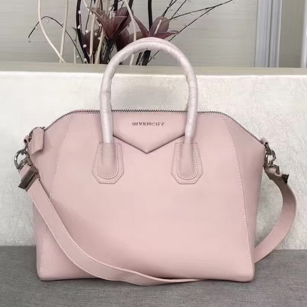 Givenchy Big Antigona Bag in Light Pink Goatskin Silver Hardware For Sale