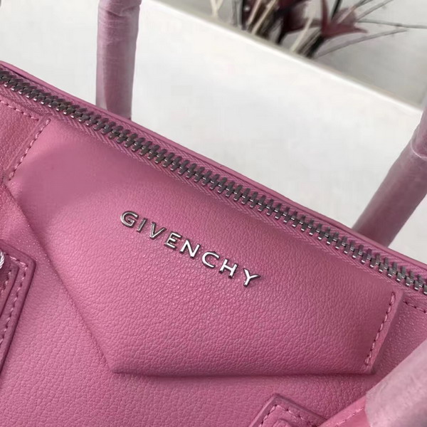 Givenchy Big Antigona Bag in Pink Goatskin Silver Hardware For Sale