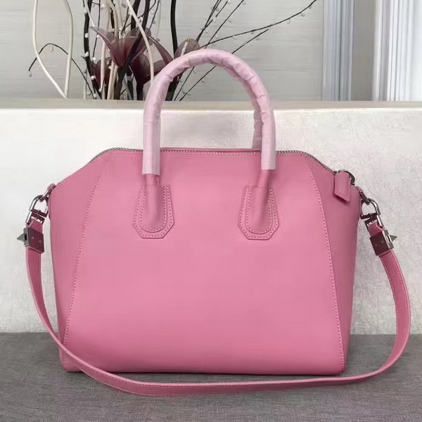 Givenchy Big Antigona Bag in Pink Goatskin Silver Hardware For Sale