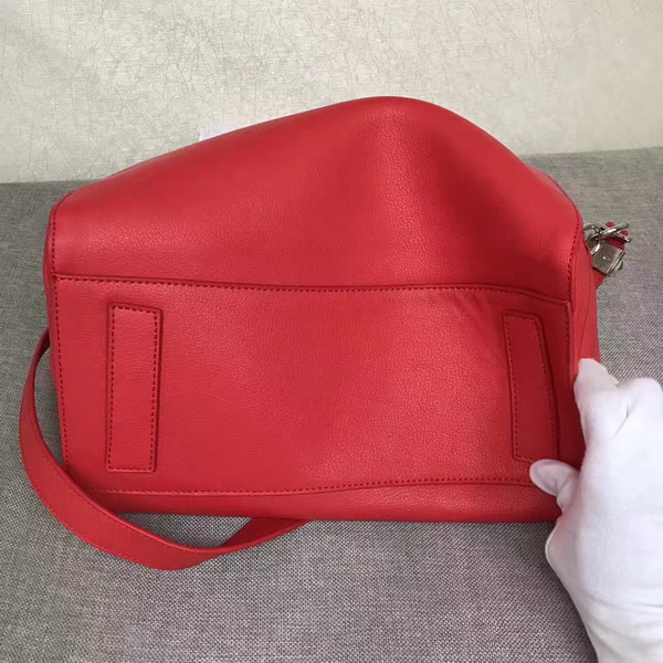 Givenchy Big Antigona Bag in Red Goatskin Silver Hardware For Sale