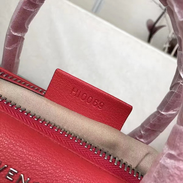 Givenchy Big Antigona Bag in Red Goatskin Silver Hardware For Sale
