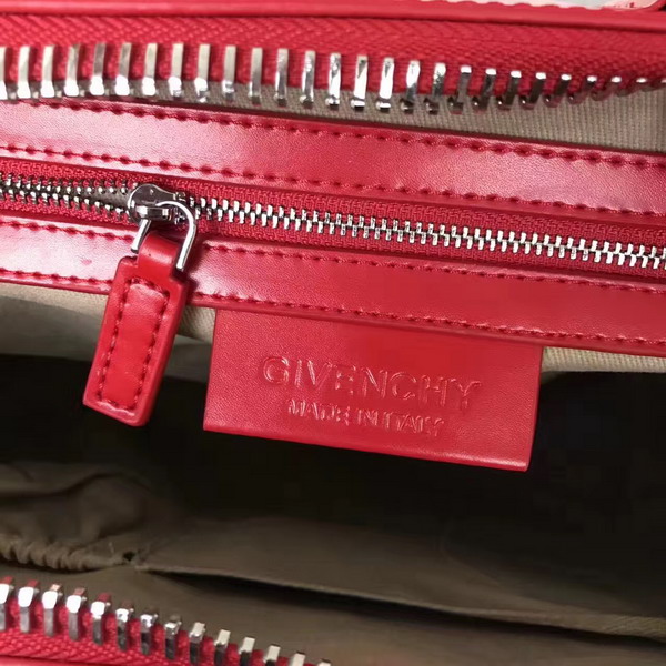 Givenchy Big Antigona Bag in Red Shiny Smooth Calfskin Silver Hardware For Sale