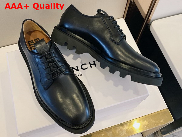 Givenchy Combat Derby Shoes in Black Leather Replica