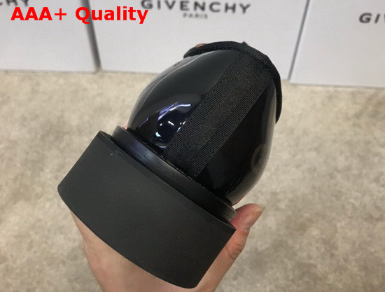 Givenchy Combat Derby Shoes in Shiny Black Leather with Givenchy Print Replica