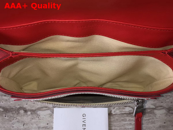 Givenchy Duetto Cross Body Bag in Red Black and White Grained and Smooth Leather Replica