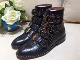 Givenchy Elegant Studs Ankle Boots in Black Croc Print Calfskin For Sale