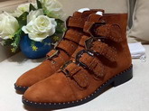 Givenchy Elegant Studs Ankle Boots in Brown Suede Calfskin For Sale