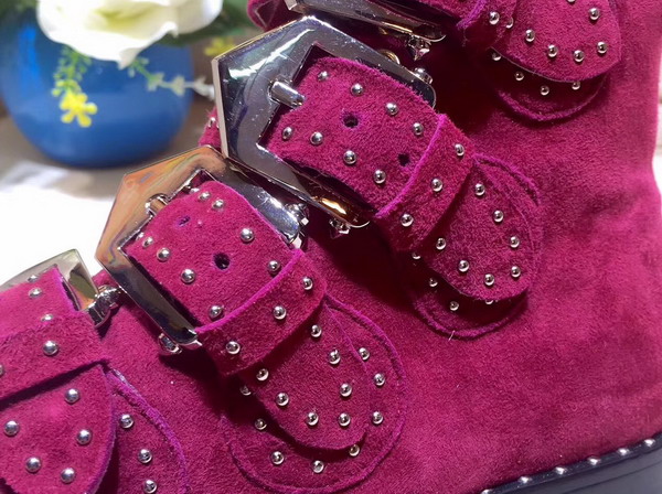 Givenchy Elegant Studs Ankle Boots in Oxblood Suede Calfskin For Sale