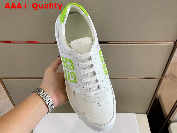 Givenchy G4 Sneakers in White and Neon Yellow Leather Replica