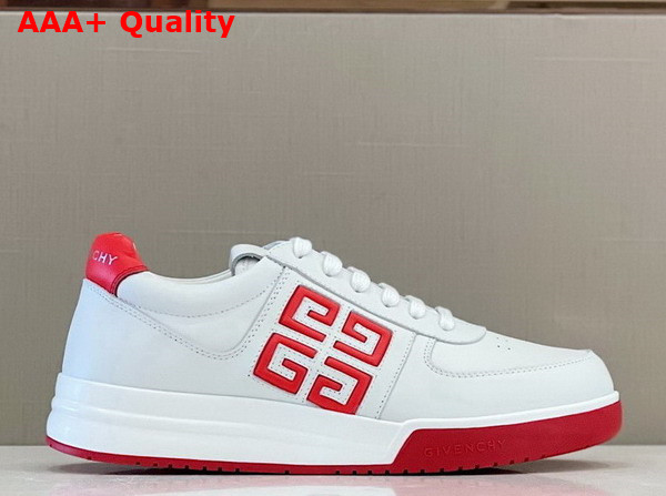 Givenchy G4 Sneakers in White and Red Leather Replica