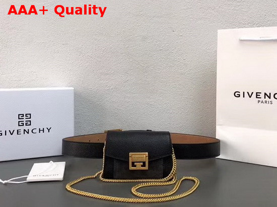 Givenchy GV3 Belt Bag in Black Leather and Suede Replica