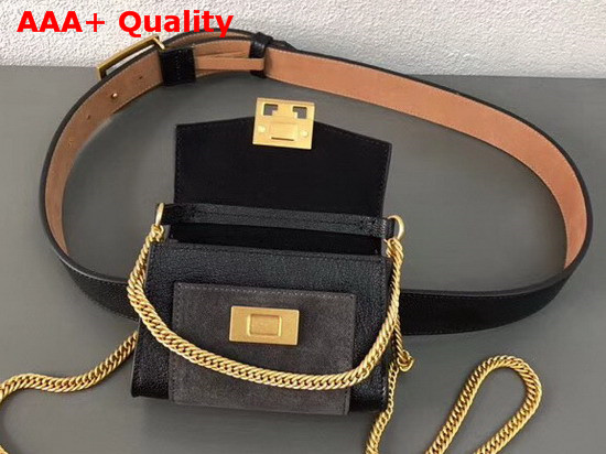 Givenchy GV3 Belt Bag in Black Leather and Suede Replica