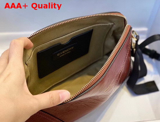 Givenchy ID Crossbody Bag in Burgundy Aged Leather Replica