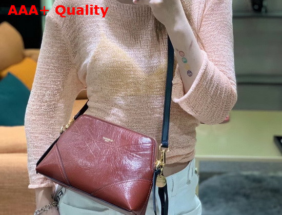 Givenchy ID Crossbody Bag in Burgundy Aged Leather Replica