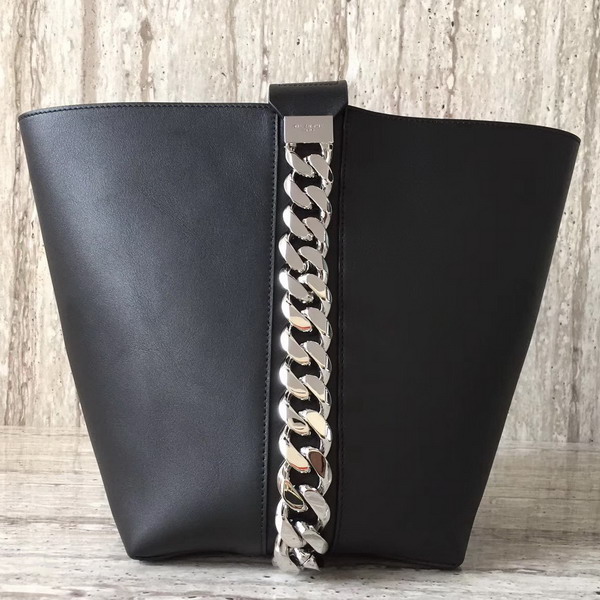 Givenchy Infinity Bucket Bag in Black Smooth Leather For Sale