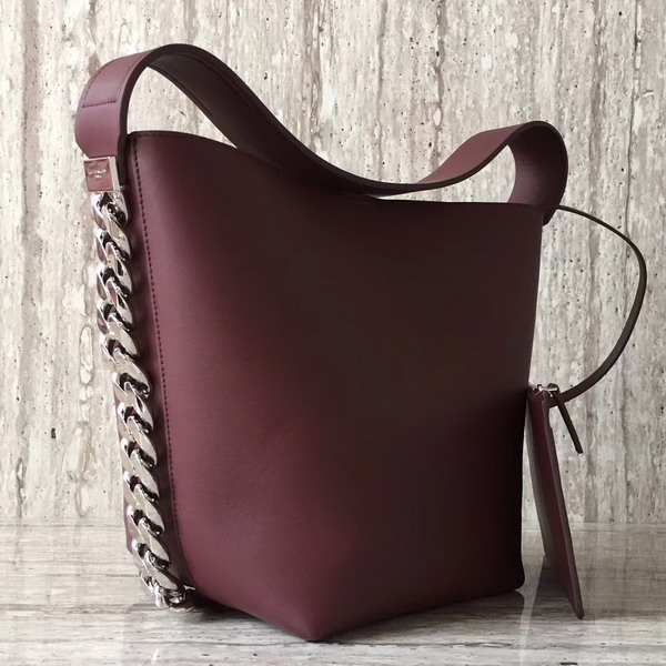 Givenchy Infinity Bucket Bag in Burgundy Smooth Leather For Sale