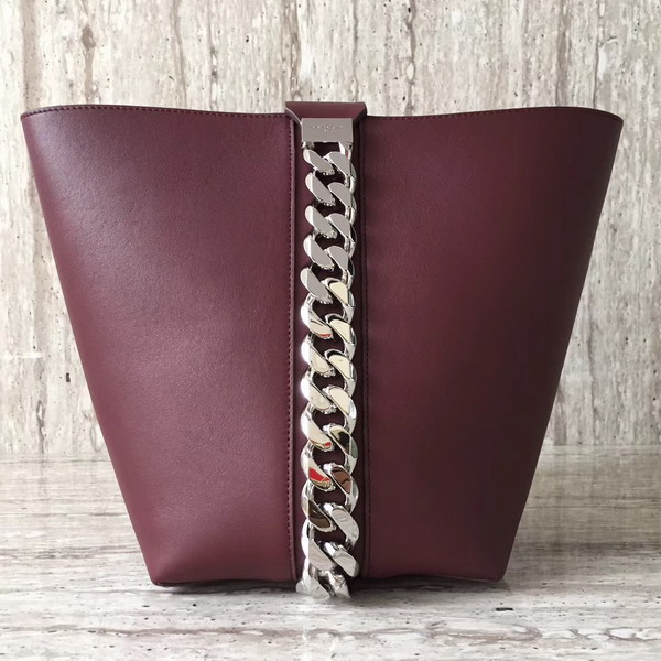 Givenchy Infinity Bucket Bag in Burgundy Smooth Leather For Sale