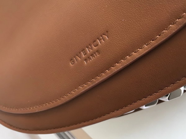 Givenchy Infinity Saddle Bag in Smooth Cognac Leather with Adjustable Strap For Sale