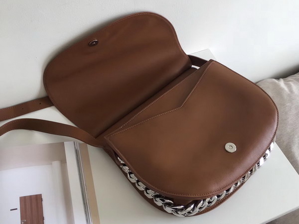 Givenchy Infinity Saddle Bag in Smooth Cognac Leather with Adjustable Strap For Sale