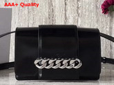 Givenchy Infinity Small Flap Bag in Smooth Shiny Black Leather with Oversized Infinity Chain Replica