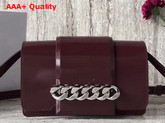 Givenchy Infinity Small Flap Bag in Smooth Shiny Burgundy Leather with Oversized Infinity Chain Replica