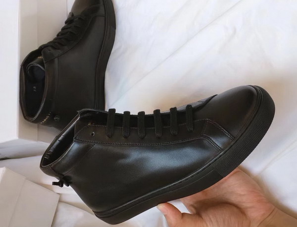 Givenchy Leather Lace Up Boots in Black Box Leather For Sale