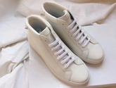 Givenchy Leather Lace Up Boots in White Box Leather For Sale
