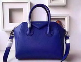 Givenchy Medium Antigona Bag In Blue Grained Leather for Sale