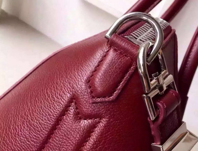 Givenchy Medium Antigona Bag In Oxblood Grained Leather for Sale