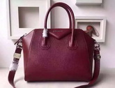 Givenchy Medium Antigona Bag In Oxblood Grained Leather for Sale