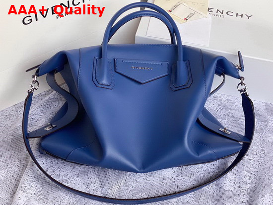 Givenchy Medium Antigona Soft Bag in Blue Smooth Leather Replica