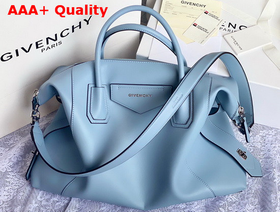 Givenchy Medium Antigona Soft Bag in Sky Blue Smooth Leather Replica