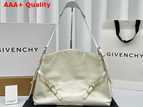 Givenchy Medium Voyou Bag in Ivory Leather Replica