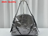 Givenchy Medium Voyou Bag in Silvery Grey Laminated Leather Replica